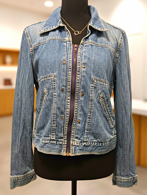 Vintage Tommy Hilfiger Full Zip Denim Jacket Women's Size L