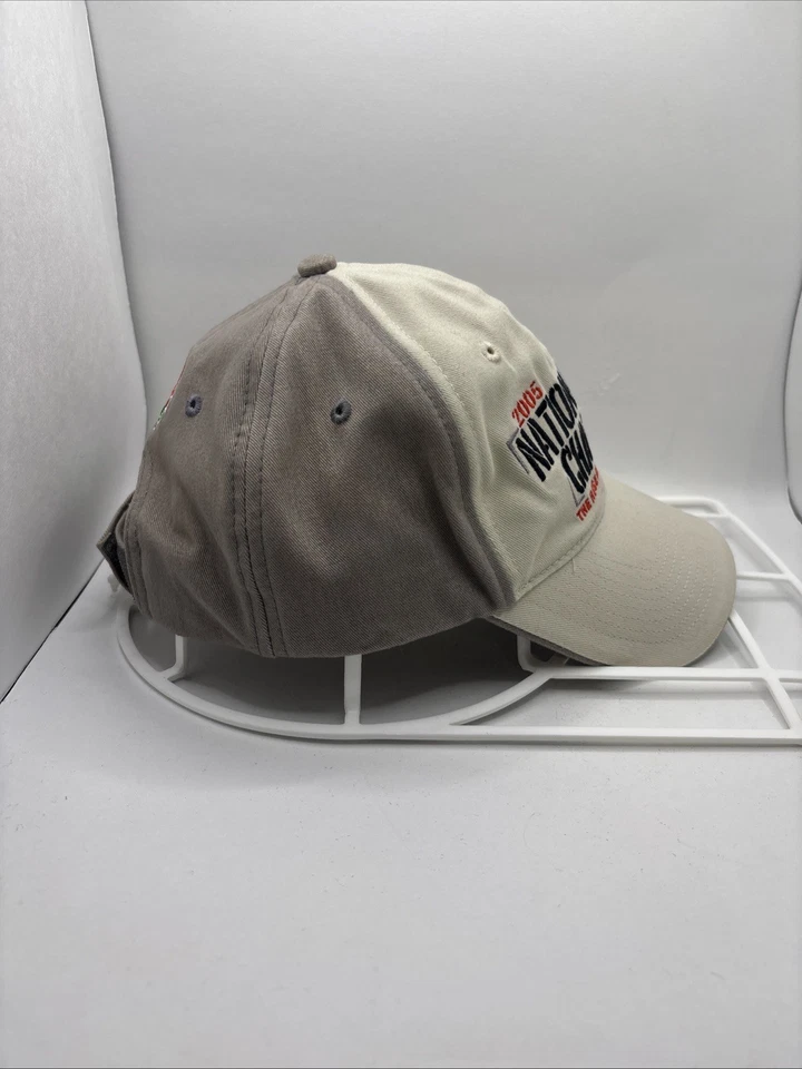 Gorra de fútbol americano universitario de Texas 2005 Rose Bowl Nat'l Champ, fanático de los deportes de la NCAA Foto 2 de 4