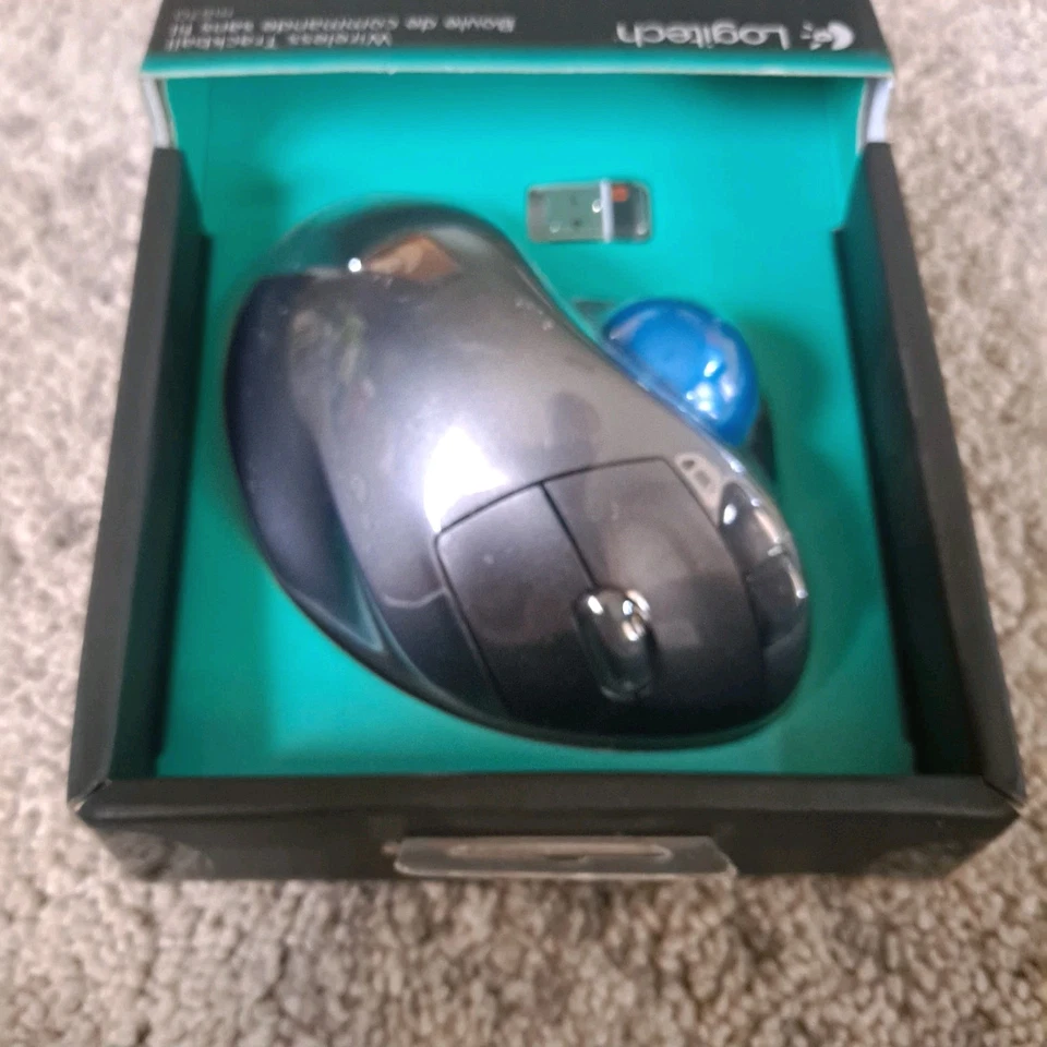 Mouse Trackball Wireless Logitech M570 - Design Ergonomico Scatola Aperta Leggi!  - Immagine 3 di 4