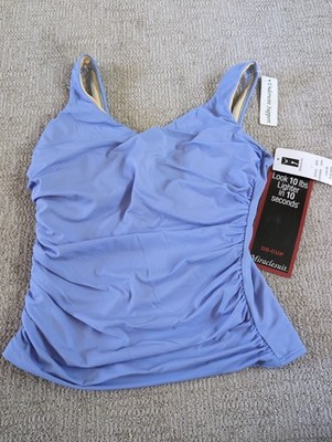 Miracle Suit Swim Shaper 14DD Peri Purple Tank Top Bathing Suit B3