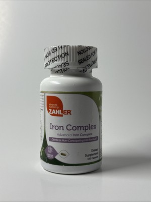 Zahler Iron Complex Advanced Iron Complex 100 Ct GMP Quality Assured Exp 12/25