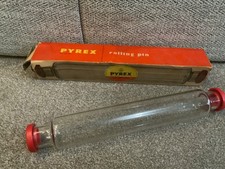 pyrex glass rolling pin 1960s rare collectible old vintage kitchen utensil