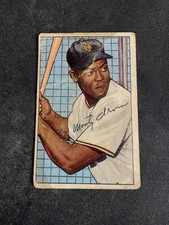 1952 Bowman - Monte Irvin #162 Staining Rounded Corners Poor To Good Condition