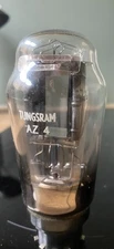 Tungsram AZ4 NOS dual wave rectifier Black plates well balanced