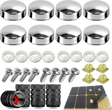 Stainless Steel License Plate Screws, M6 1/4" Rustproof Fasteners with Chrome