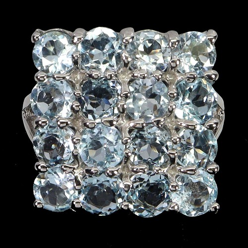 925 Sterling Silver Ring Round Sky Blue Topaz 5mm Natural Gemstone ...