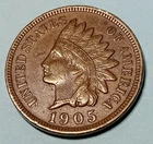 ■ 1905 INDIAN PENNY ONE CENT ☐ VF