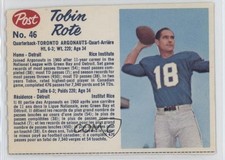 1962 Post Cereal CFL Tobin Rote (hand-cut) #46 4gd