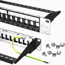Jadaol 24 Port Shielded Blank Patch Panel 