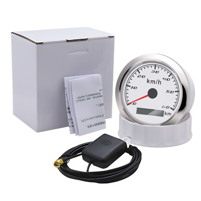 85mm GPS Tacho Gauge Tachometer Kilometerzähler 0-60km/h Auto Motorrad Boot