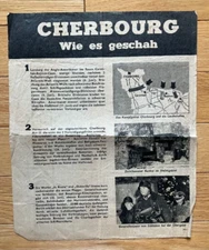Scarce Original American Propaganda Leaflet to German Soldiers FALL OF CHERBOURG