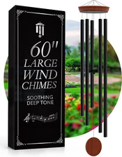 60" Extra Large Wind Chimes for outside Deep Tone - Soothing Wind Chimes Outdoor