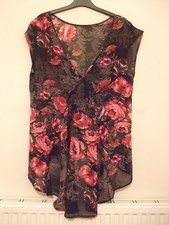 Black & Red Rose Top