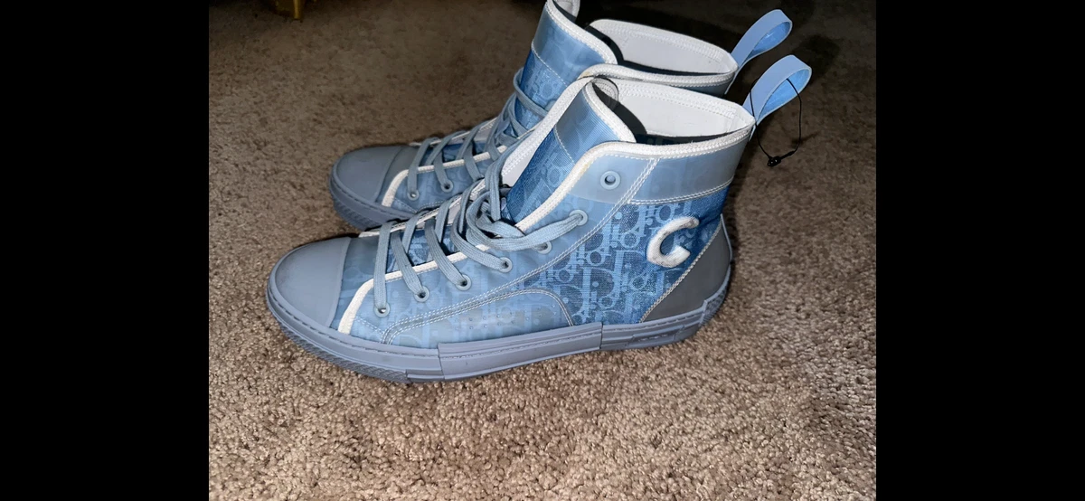 Christian Dior X Daniel Arsham Canvas Oblique B23 Sneakers Size 42/8 Dior Pre-Loved x Daniel Arsham Newspaper B23 sneakers for  main image 2