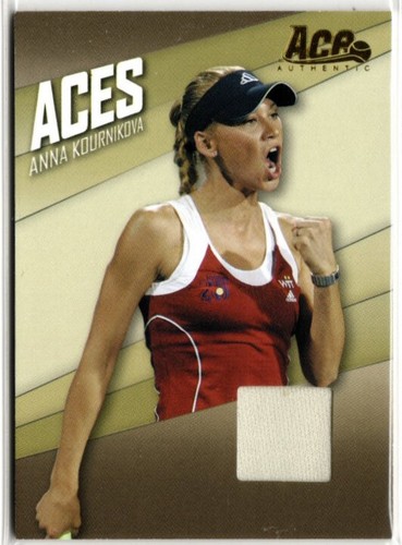 Anna Kournikova [Materials] #AC-8 2007 Ace Authentic Straight Sets Aces card
