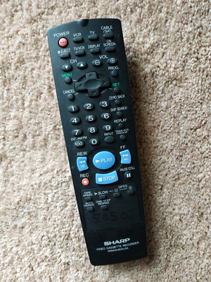 Sharp Video Cassette Recorder Remote Control RRMCG1263AJSA Genuine | eBay