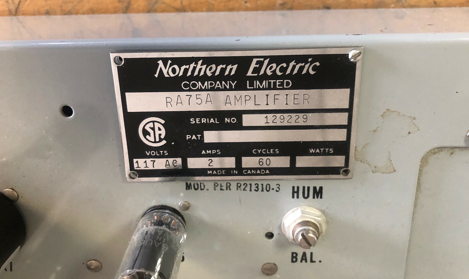 Pair Northern Western Electric RA75A MONOBLOCK Mono EL34 tube Amplifiers