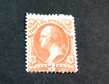 US Stamp Scott# O17 Interior-Washington 11873 MNG H260