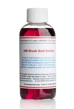 24K Gold Plating Solution - Brush LIQUID- 4 oz Professional Grade