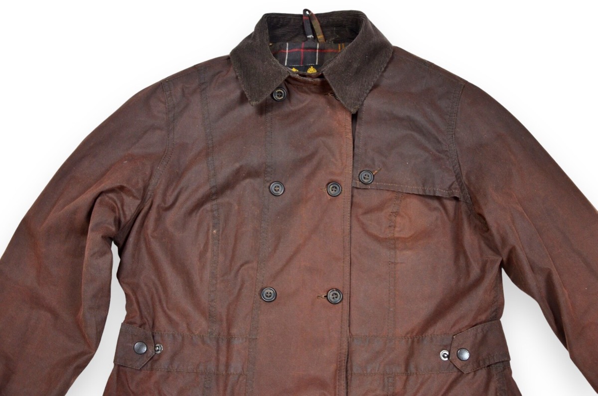 ジャケット・アウター Barbour Double Breasted Jacket UK12 Women's Barbour Double Breasted Jacket Wax Cotton England
