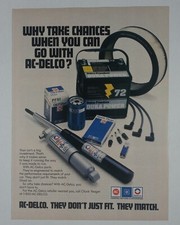 AC DELCO Battery Tools Shocks Filter Automotive Vintage Colorful Poster Print Ad