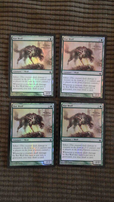 Magic: the Gathering / MtG Foil Rot Wolf x4 Mirrodin Besieged