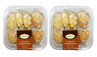 Donsuemor Traditional Madeleines Tea  Cookies 28 Oz Individually Wrapped 2 Pack