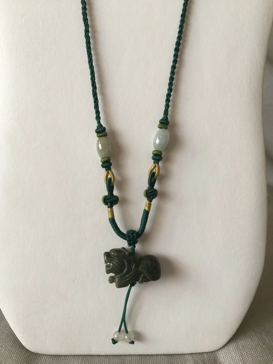 Jade foo top dog pendant