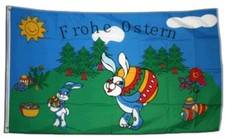 Frohe Ostern Hissflagge Oster Fahnen Flaggen 60x90cm