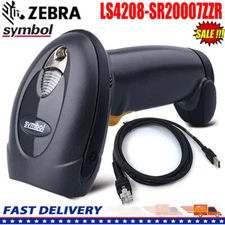 Zebra Symbol LS4208-SR20007ZZR Handheld Barcode Scanner Reader With USB Cable
