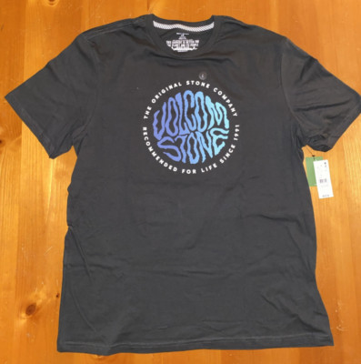 Volcom Stone Organic Cotton Black Logo T-Shirt NEW w/ Tags