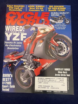Cycle World Magazine December 2006 | eBay