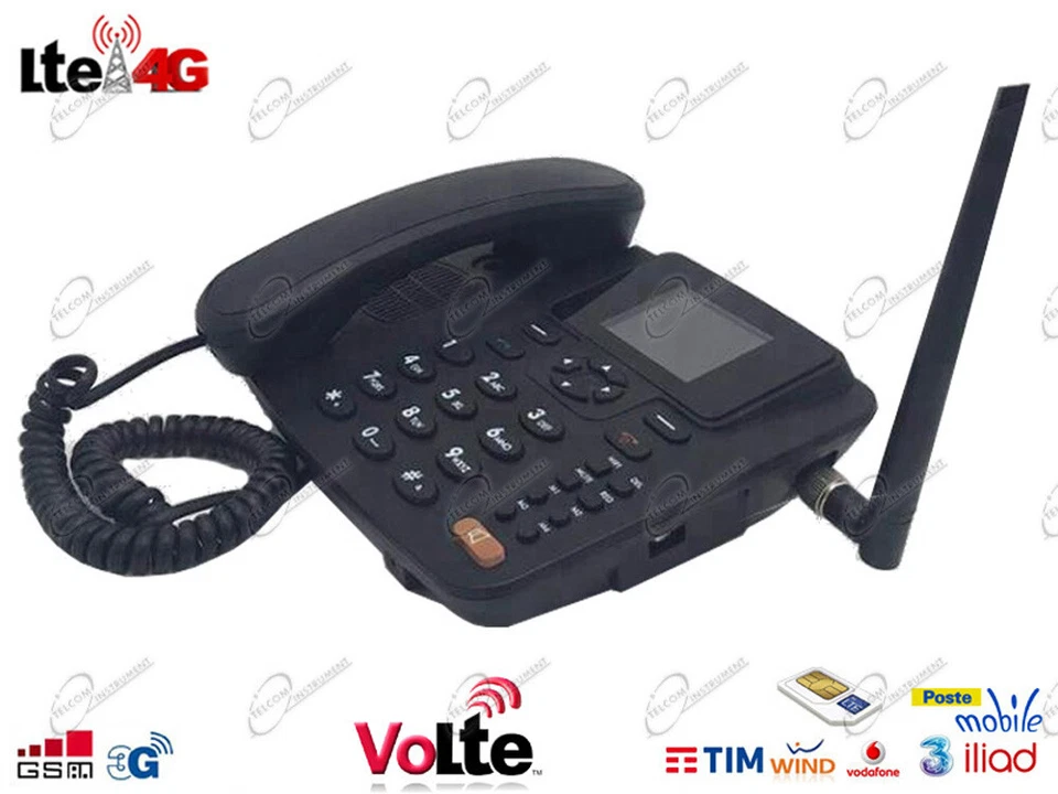 Telefono Fisso 4G LTE Hotspot Wi-F Bluetooth per SIM Menù Italiano Tasti Grandi - Immagine 3 di 3