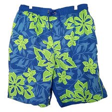 OP Swim Trunks Men's Size Large 34 to 36 Multicolor Tropical Floral Mesh Lined