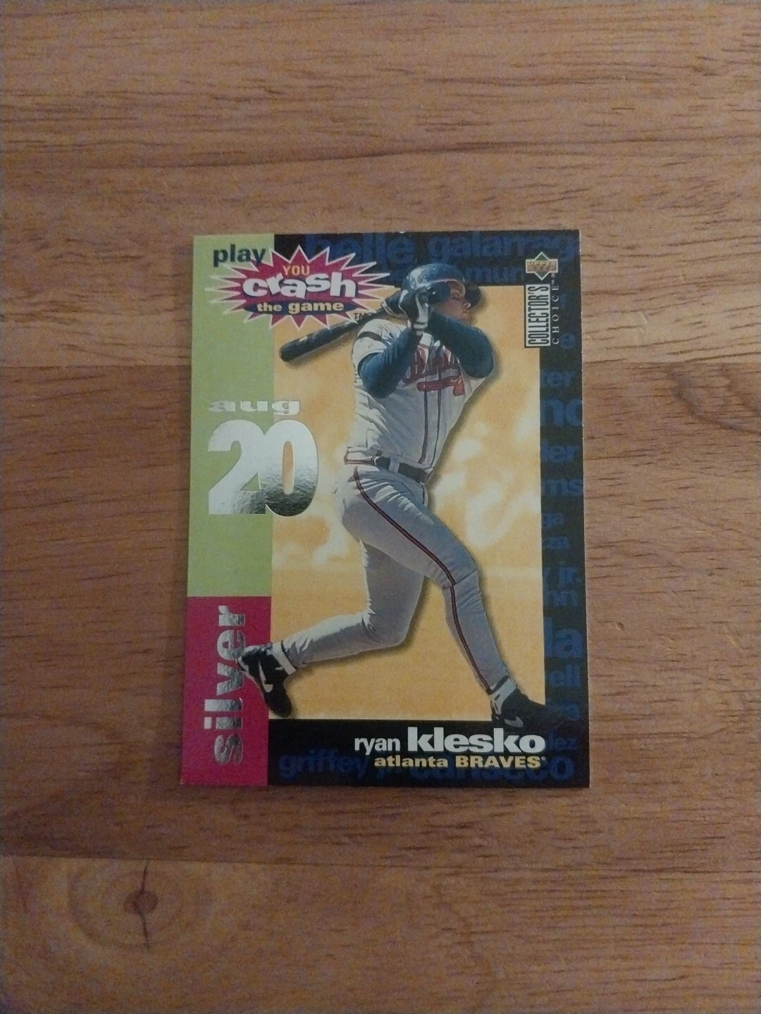 1995 Collector's Choice Crash The Game Silver #CG11 Ryan Klesko Aug 20