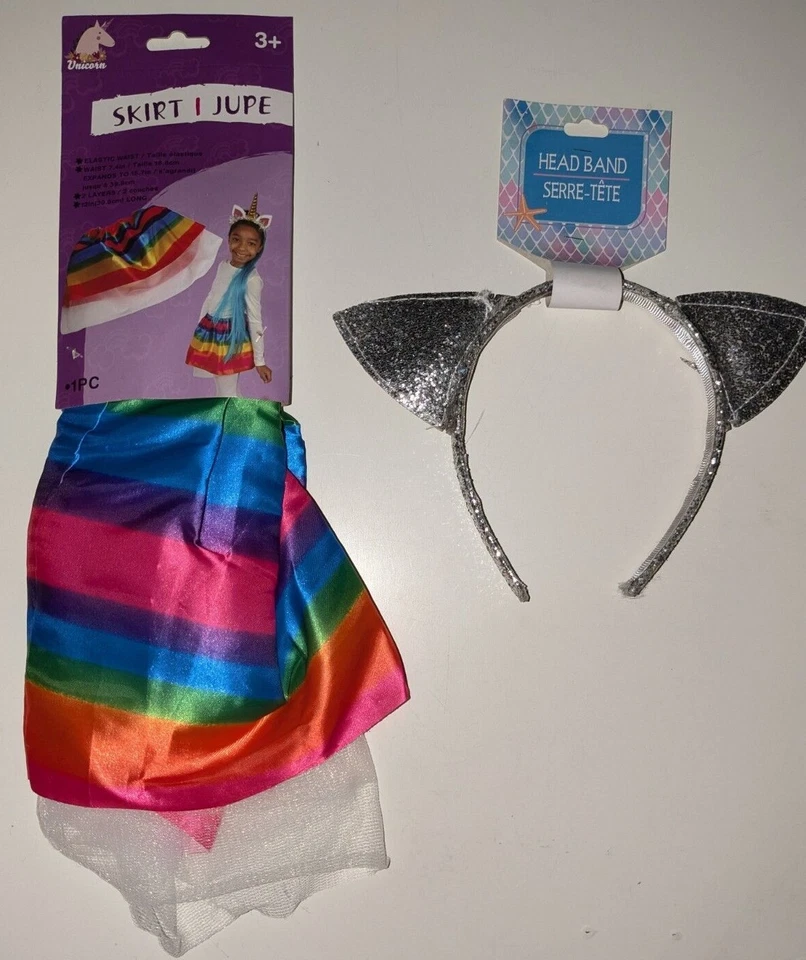 Disfraz de niña falda y diadema abejorro, gato Nyan y sirena Foto 2 de 3