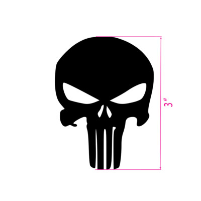 The Punisher Skull Vinyl Decals Phone Helmet Gun Mag 1" Stickers Set O &ndash; Kandy Vinyl Shop