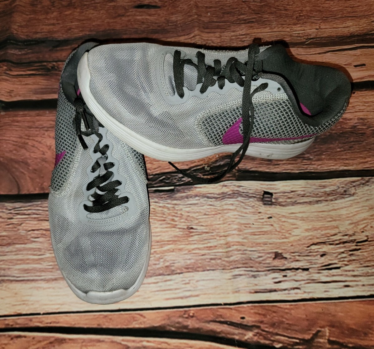 NWT Nike Men\'s Revolution 6 Running Shoe - Grey Size 9.5M Nike Reax Run Gray Blue orange Running athletic lace Shoes  main image 3