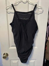 Aqua Green Women's One Piece Swimsuit Swimwear UPF 50 Black 16