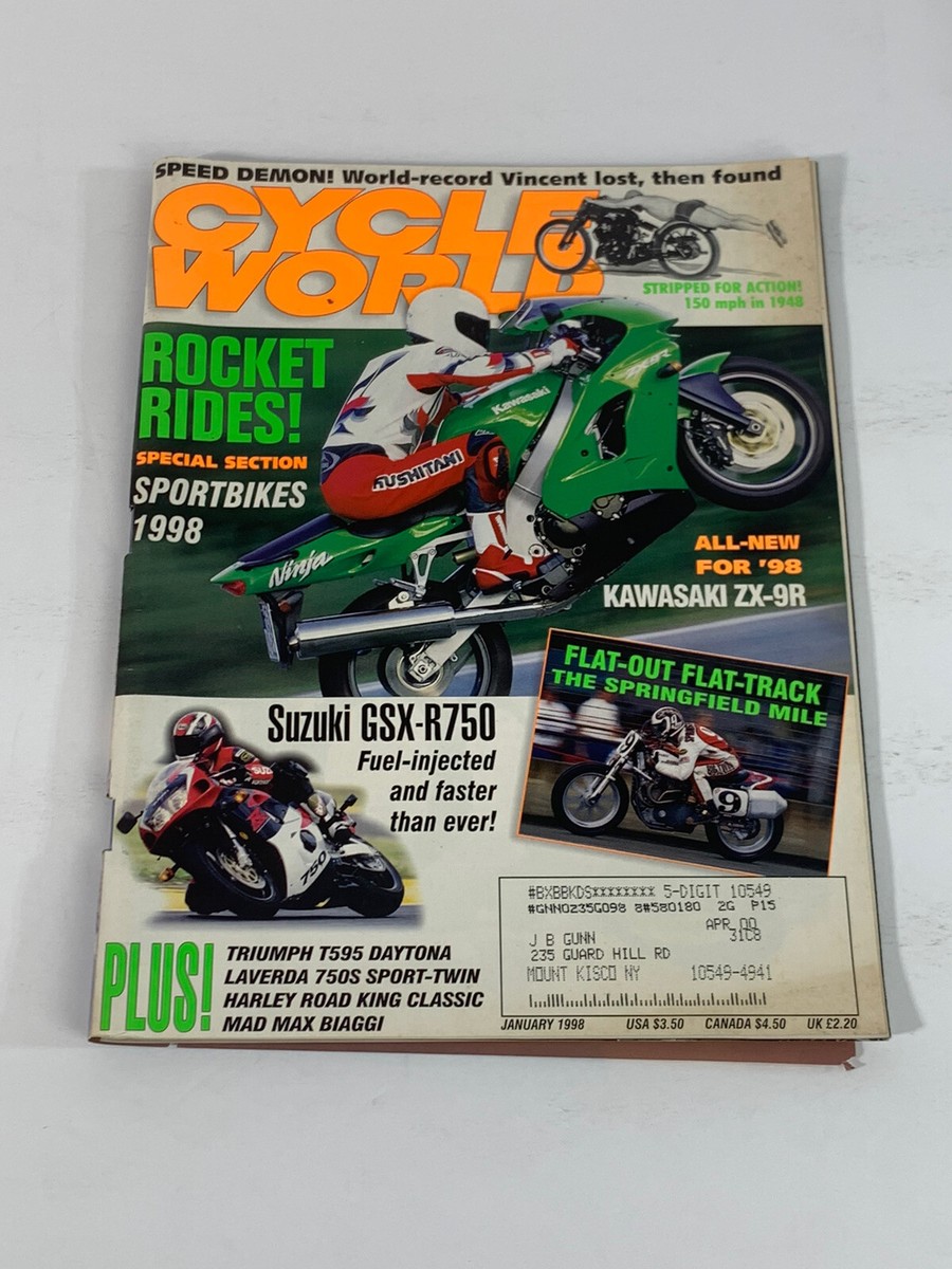 の。 Cycle World Magazine January 1998 Rocket Riders! Special
