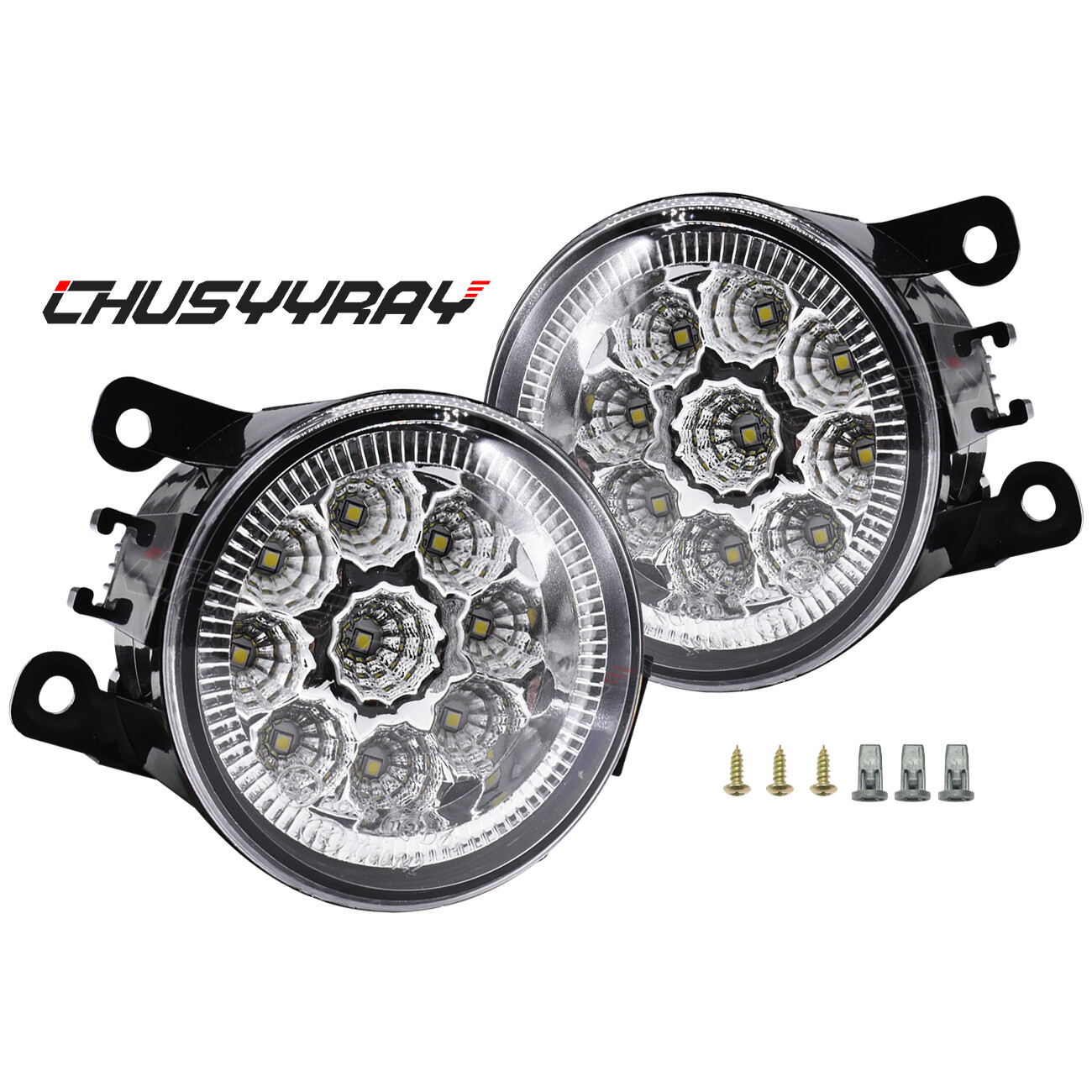 Nissan Rogue 2011-2014 LED Front Bumper Clear Fog Light Pair Left Right