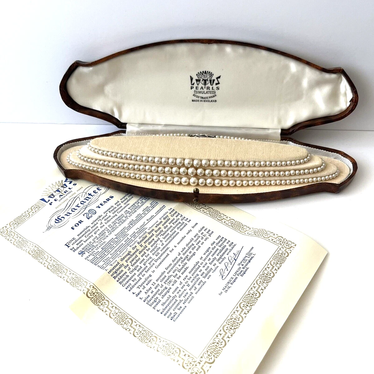 Lotus simulated pearl necklace sale