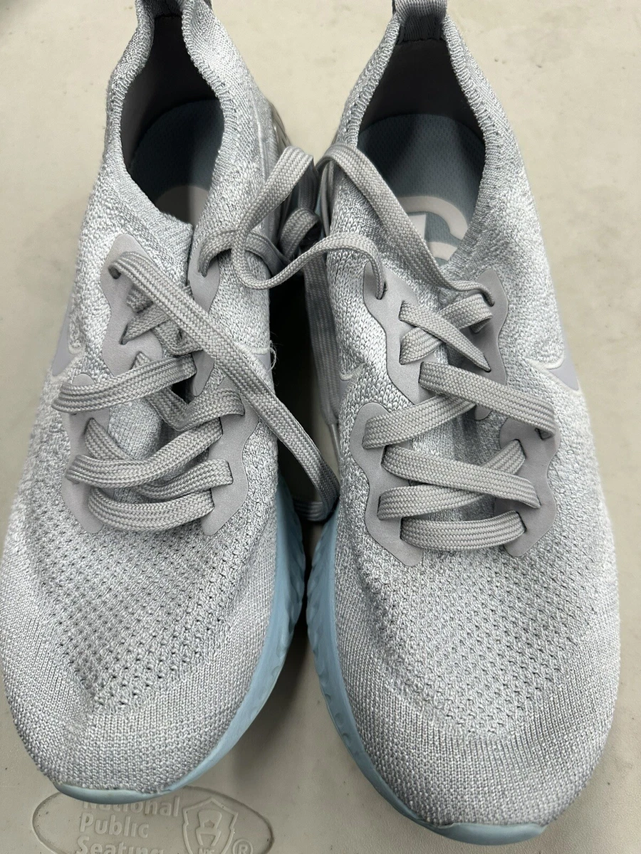 Nike Epic React Flyknit 2 Women s Running Shoes Wolf Grey Ocean Bliss Size 8