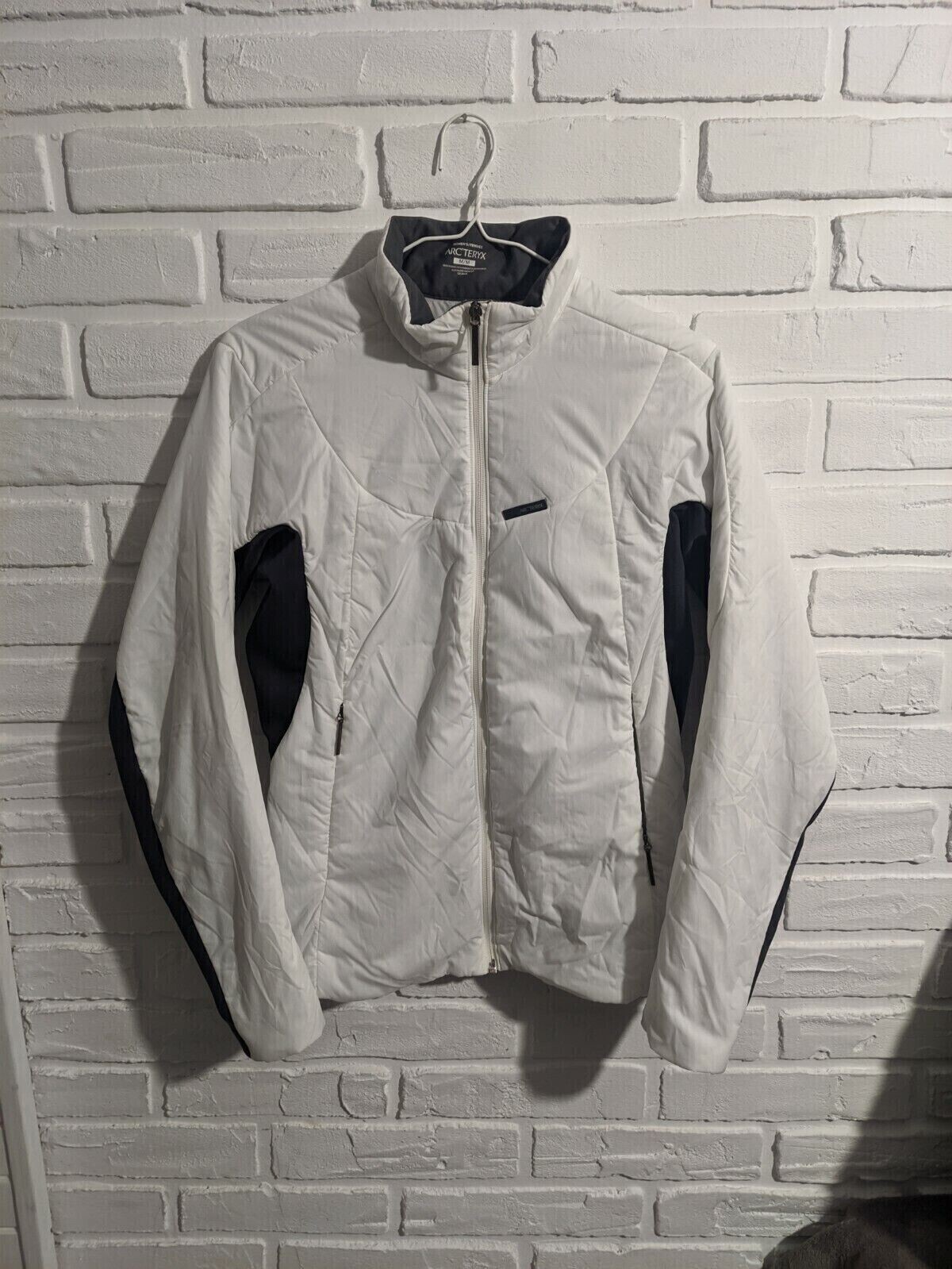 Arc'teryx Giacca Cappotto Donna Nylon Taglia M Imbottita Tampone Cerniera Intera Bianco