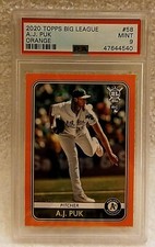 2020 Topps Big League - A.J. Puk #58 - MINT - PSA 9 - Orange 