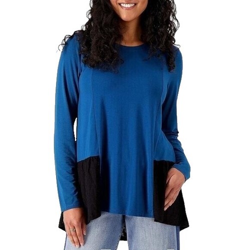 LOGO LORI GOLDSTEIN QVC LIQUID KNIT TUNIC TOP-SZ SM-IVORY-LONG