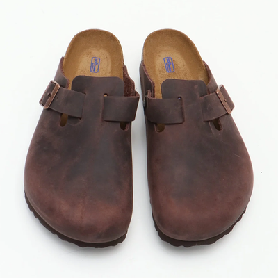 Birkenstock Boston Habana Oiled Leather Soft Footbed Clogs  display picture 1