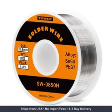 TOWOT 63-37 High Purity Tin Lead Rosin Core Solder Wire for Electrical Soldering
