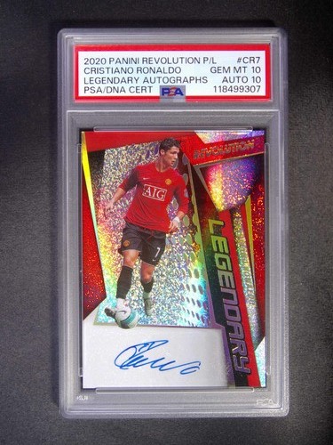 2020-21 Panini Revolution Cristiano Ronaldo CR7 Legendary Auto PSA 10/10