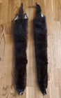 lot of 2 BEAUTIFUL tanned Brown MINK Hide fur pelt skin taxidermy Natural